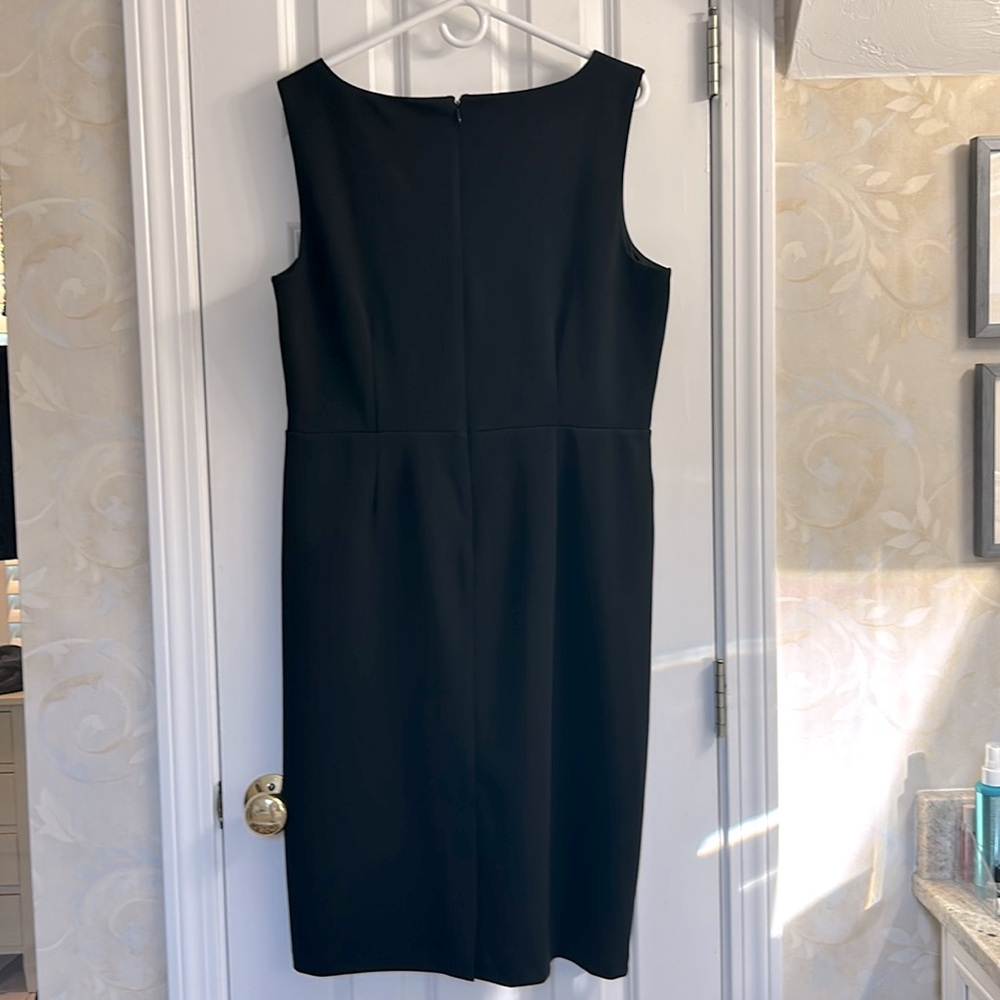 Talbots Basic Black Asymmetrical Neck Knit Dress … - image 6